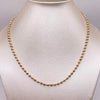 Cadena Militar luna diamantada Tres oros 18k +1 / 14,10 Gr / 3 mm / 50 Cm Broche 0,40