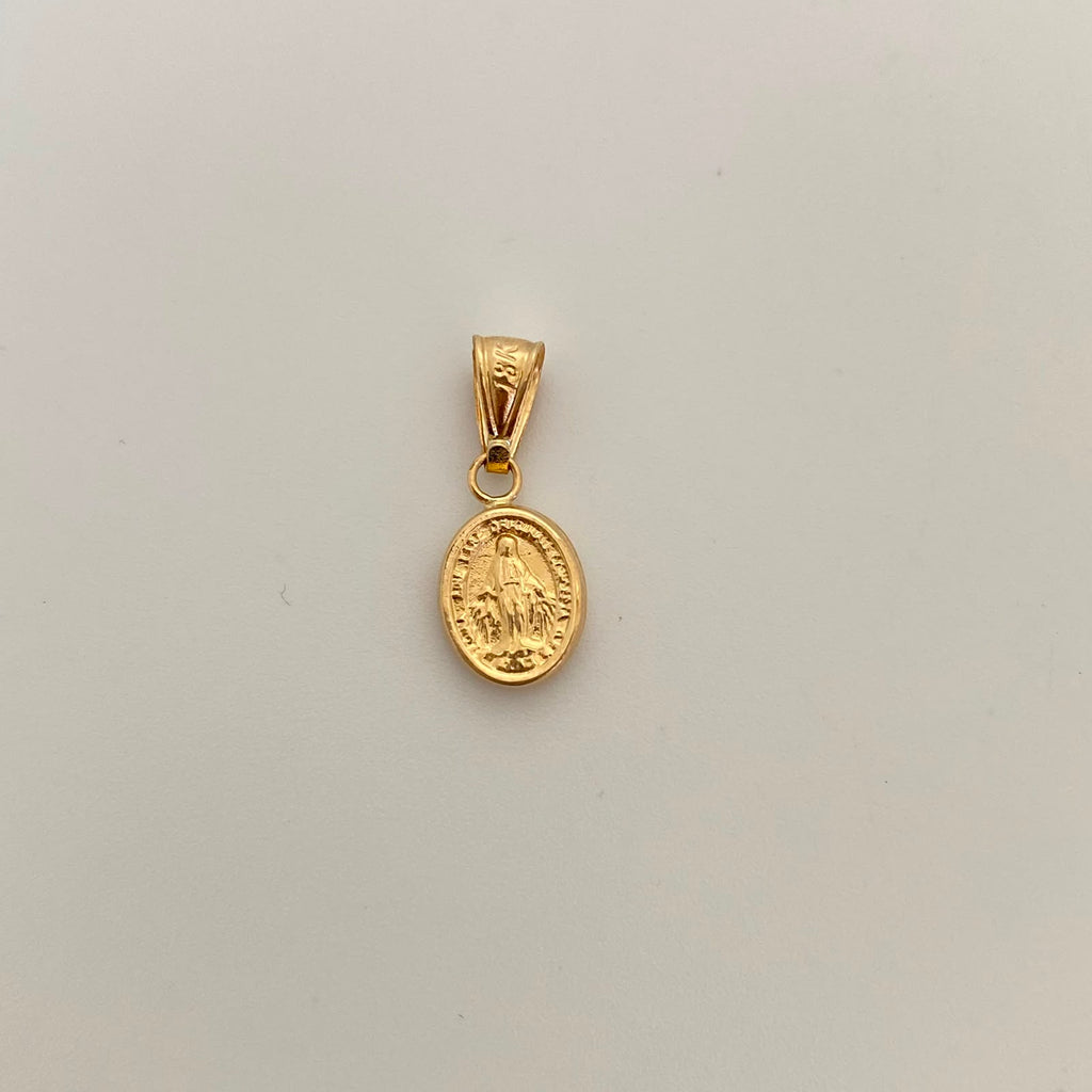 Dije Virgen Milagrosa Oro amarillo 18k 0,6 Gr / 8,4 mm / 2 Cm