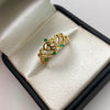Anillo 15 Corona Casting Verde Oro amarillo 18k / Talla 7 / 2,7 Gr