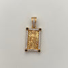 Dije San Judas Rectangular casting Oro amarillo 18k 3,15 Gr / 11,6 mm / 2,7 Cm