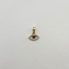Dije Ojo turco circon azul Oro amarillo 18k 0,6 Gr / 9,8 mm / 1,3 Cm