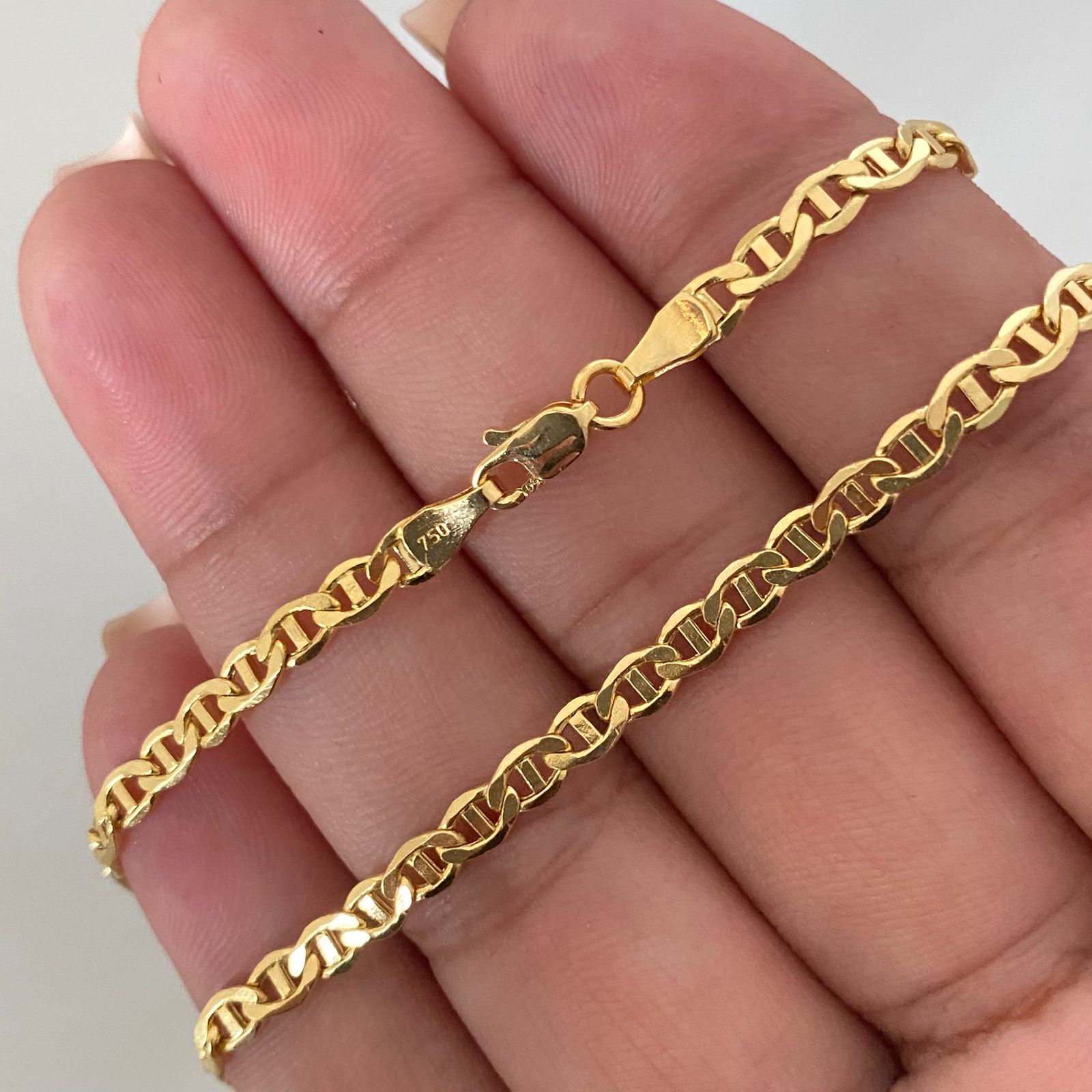 Cadena It escalera plana Oro amarillo 18k 7,25 Gr / 3,46 mm / 60 Cm