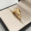Anillo Caballo trenza Matte Oro amarillo 18k / Talla 11 / 6,75 Gr / 5,8 mm