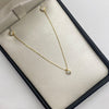 Cadena It Mini rollon + dije de corazon circon blanco+ topos Oro amarillo 18k +4 / 2,49 Gr / 0,6 mm / 45 Cm