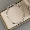 Aro sello oro blanco 18k +4 / 4,85 gr / 4 mm / 18,5 cm