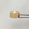 Anillo cruz central y lateral casting blanco Oro amarillo 18k / Talla 10 1/2 / 9,2 Gr