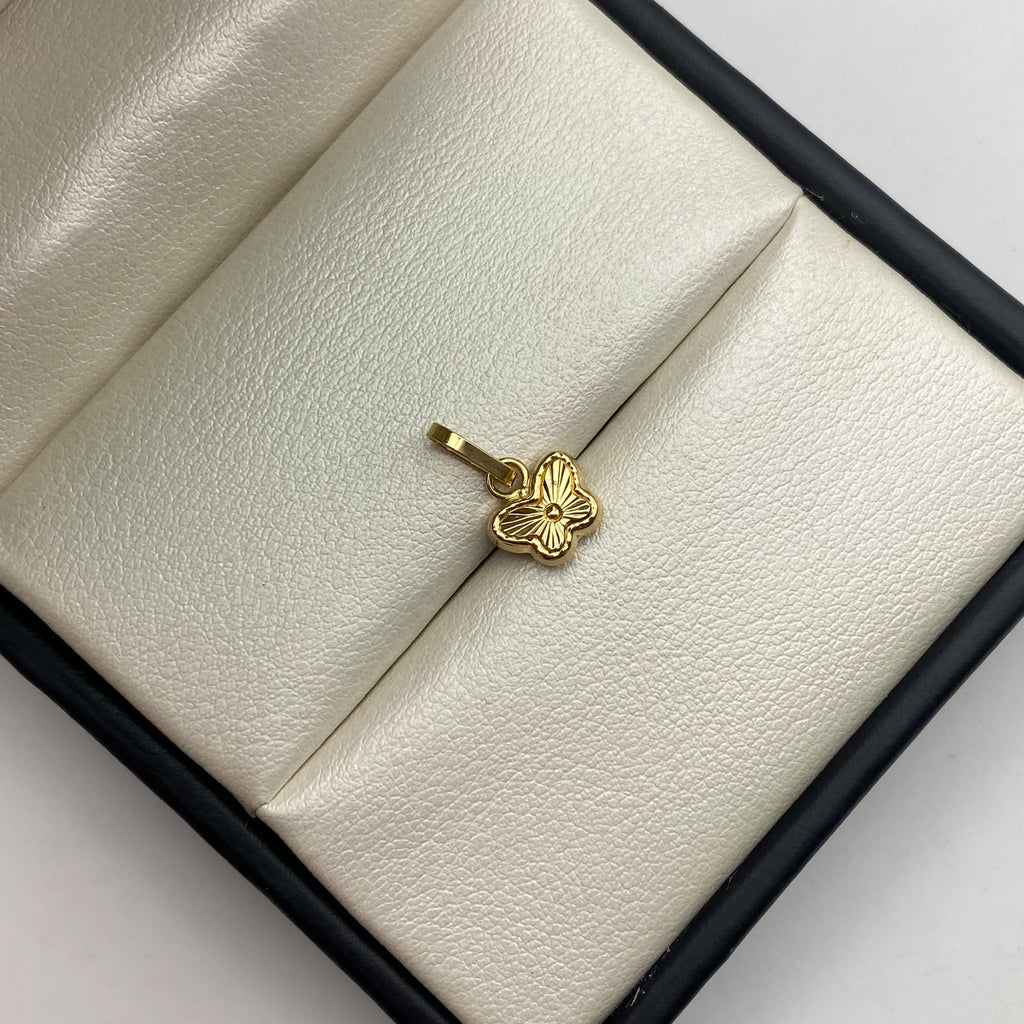Dije mariposa diamantada Oro amarillo 0,6 Gr / 1,3 Cm