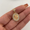 Dije Placa San Miguel Tres oros 18k 3,05 Gr / 15,3 mm / 2,5 Cm