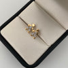 Herraje pareja niños con circones blancos  Oro amarillo 18k 0,9 Gr / 1 Cm