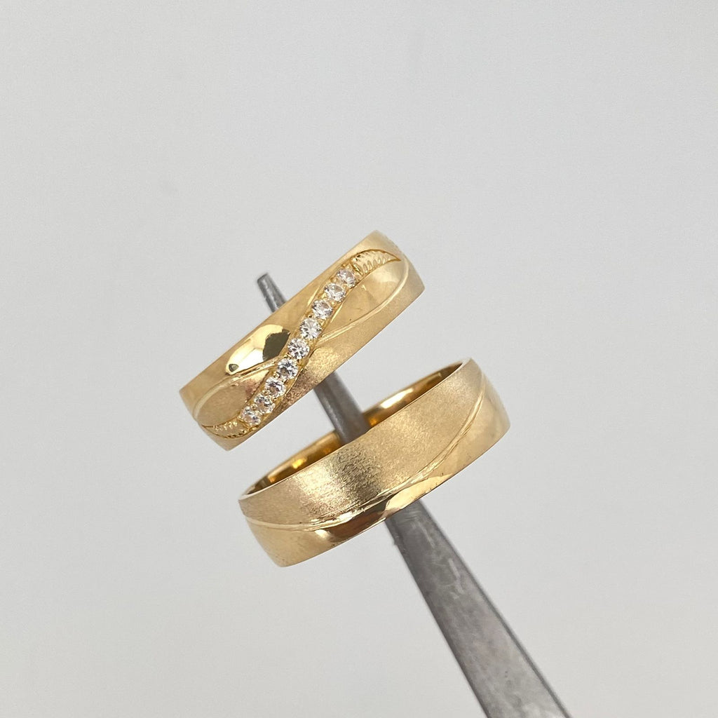 Anillo argollas de matrimonio ( POR FABRICACION)  Oro amarillo 18k / Talla 0  / 10,85 Gr