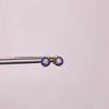 Topos Circulo borde azul y centro blanco Oro amarillo 18k 0,75 Gr / 5,4 mm