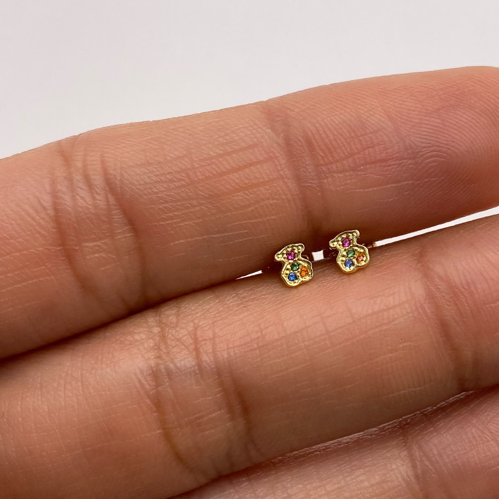 Topos Oso th multicolor Oro amarillo 18k 0,55 Gr / 3,4 mm