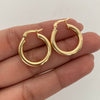 Candonga Lisa Oro amarillo 18k 2,4 Gr / 2 Cm