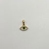 Dije Ojo turco circon azul Oro amarillo 18k 0,65 Gr / 10 mm / 1,2 Cm