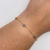 Pulso It trebol morado Oro amarillo 18k 1,79 Gr / 0,6 mm / 19,1 Cm