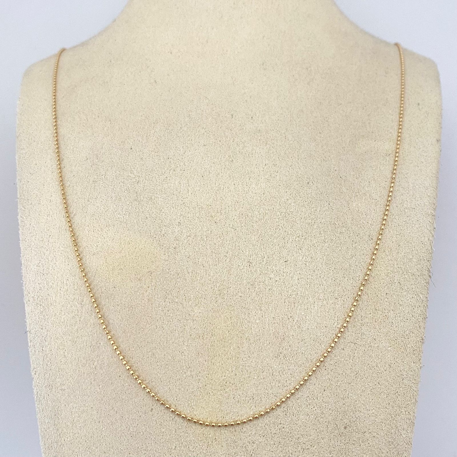 Cadena It mini militar Oro amarillo 18k +1 / 1,95 Gr / 1,0 mm / 60 Cm