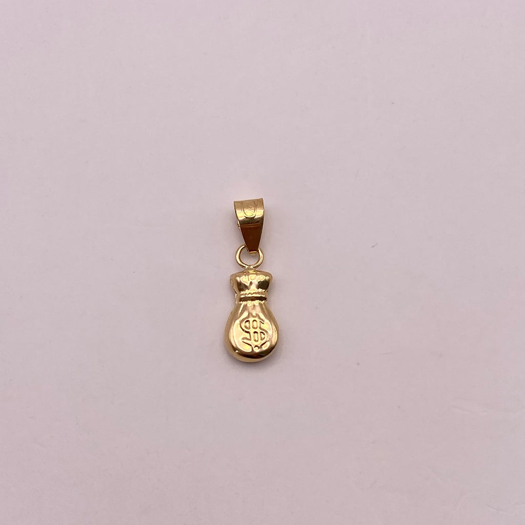 Dije Bolsa de valores Oro amarillo 18k 0,53 Gr / 6,5 mm / 2 Cm
