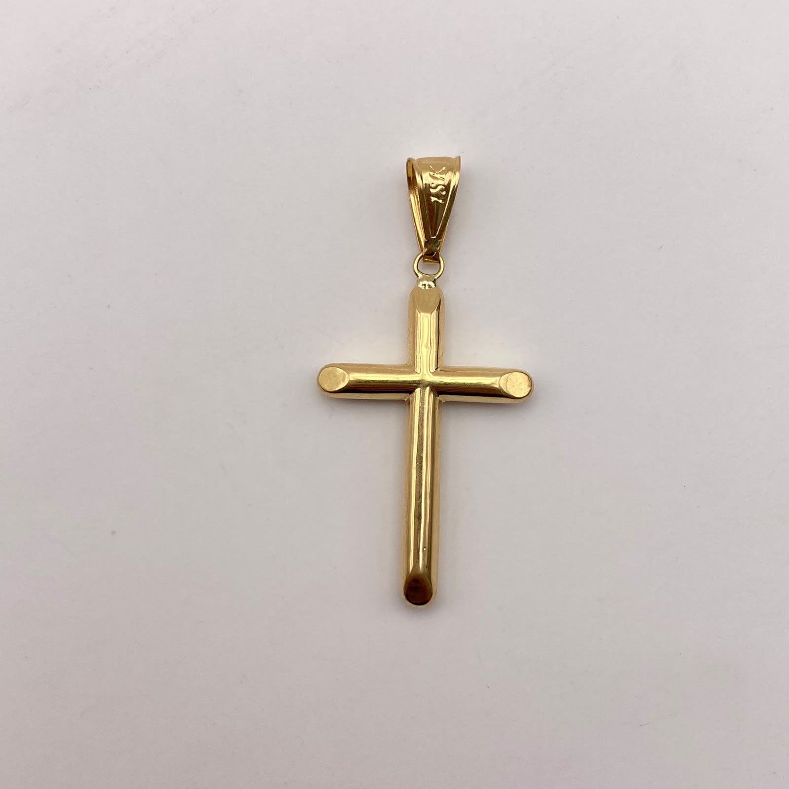 Dije cruz lisa Oro amarillo 18k 1,30 Gr / 20,3 mm / 4,5 Cm