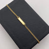 Pulso bebé placa rectangulo aro seguido Oro amarillo 1,50 Gr / 1,5 mm / 15 Cm Broche 0,15