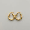 Candonga entorchada  Oro amarillo 18k 1,75 Gr / 1,7 Cm