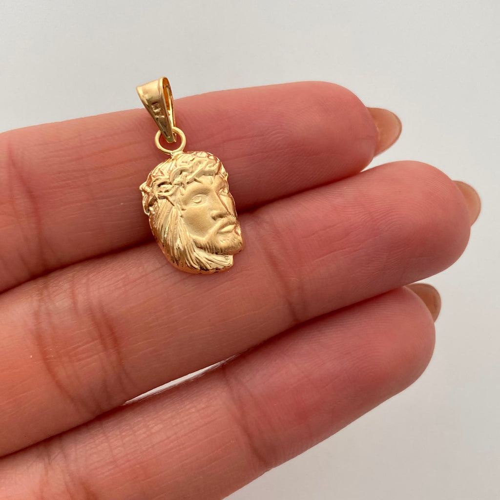 Dije Rostro Oro amarillo 18k 0,85 Gr / 10,3 mm / 2,3 Cm