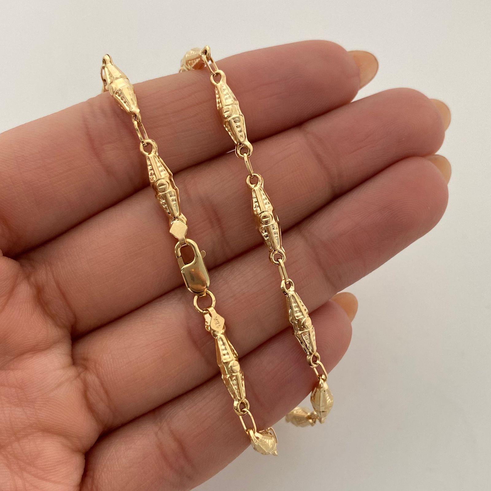 Cadena Rustica Dubai Oro amarillo 18k +1 / 7,85 Gr / 3,8 mm / 60 Cm Broche 0,60
