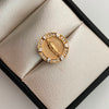 Herraje Tambor Virgen Guadalupe Oro amarillo y Oro blanco 18k 3,15 Gr / 1,4 Cm