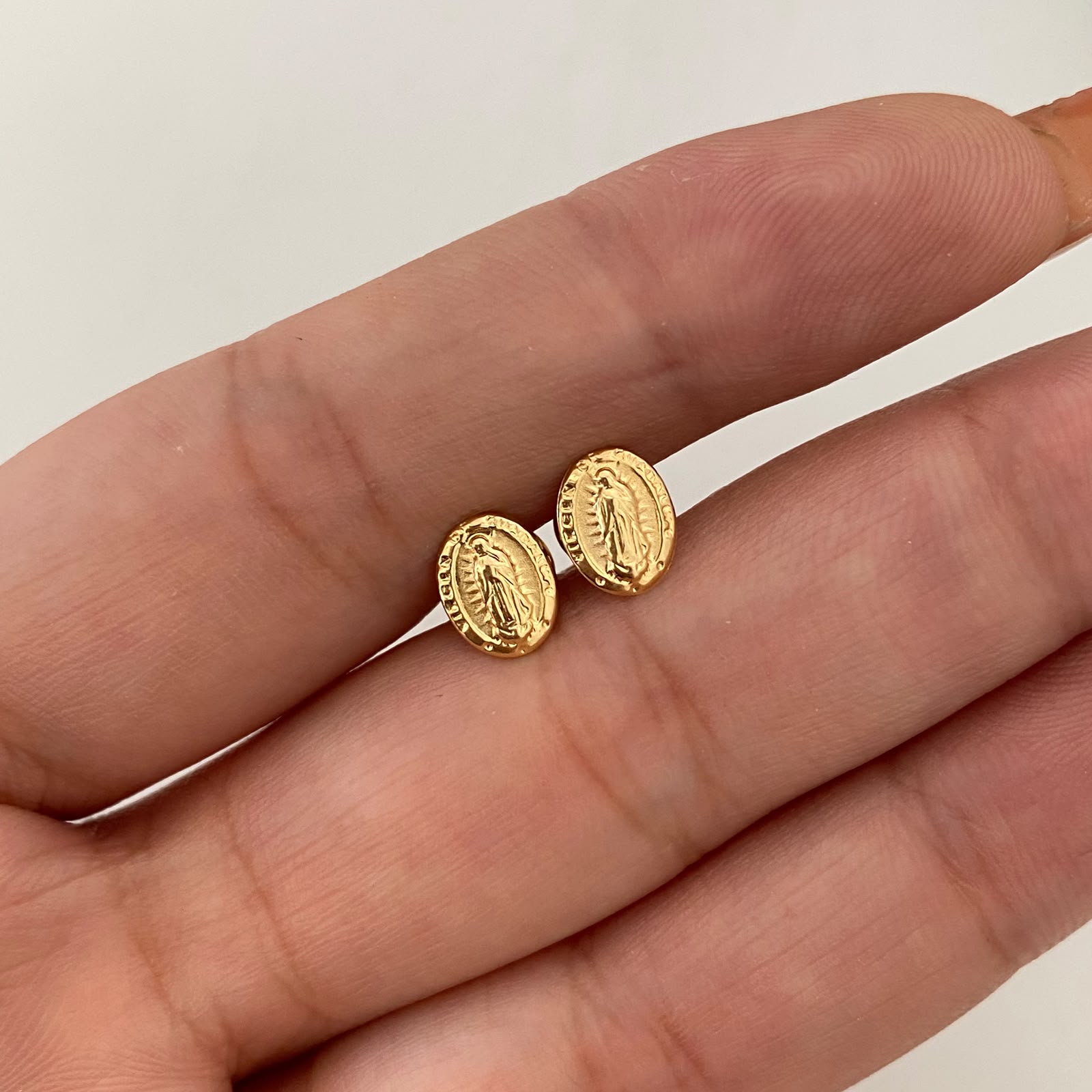 Topos Virgen De Guadalupe Oro amarillo 18k 0,6 Gr / 6,2 mm
