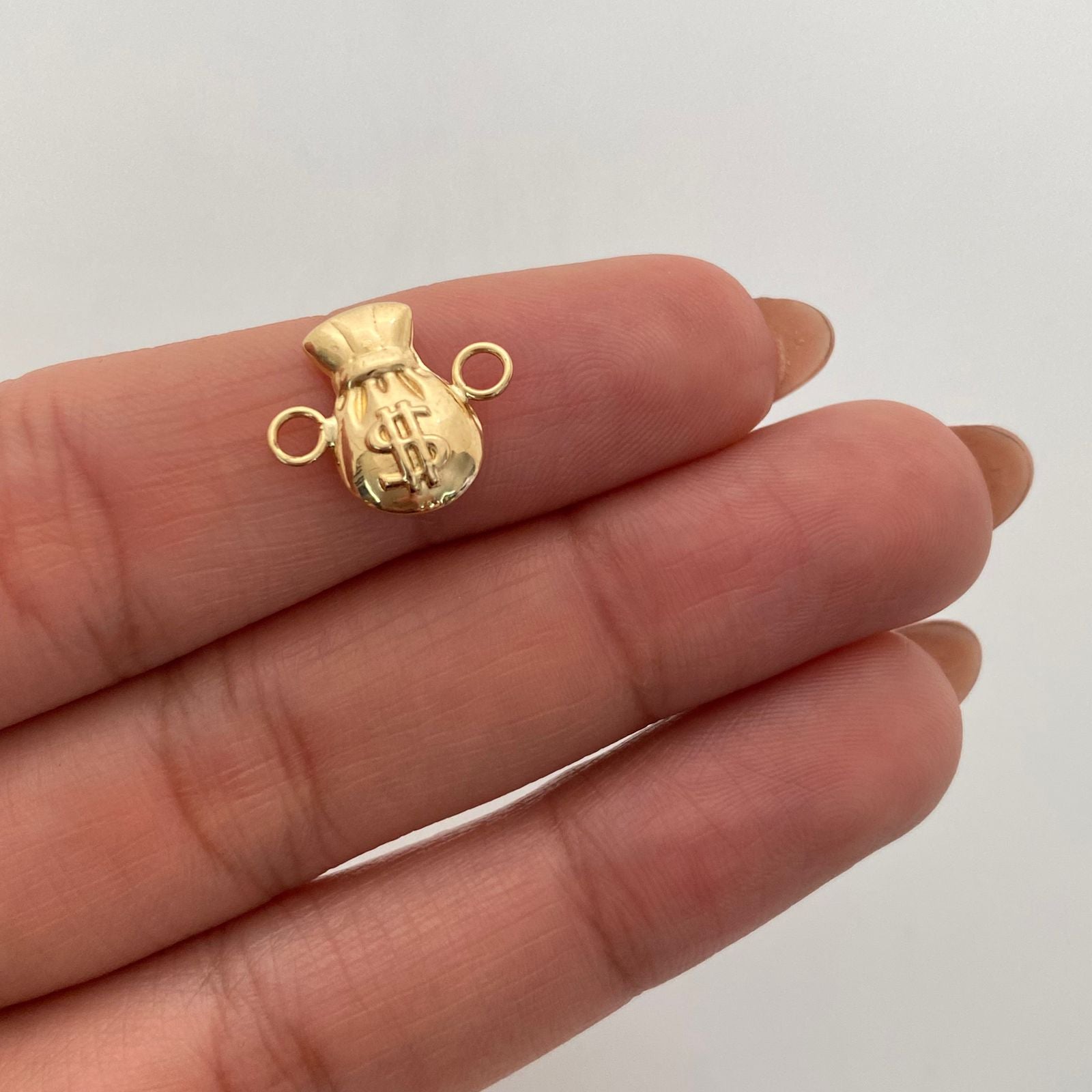 Herraje Bolsa de Valores Oro amarillo 18k 0,6 Gr / 1,5 Cm