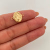 Herraje Virgen De Guadalupe Oro amarillo 18k 0,7 Gr / 1,7 Cm