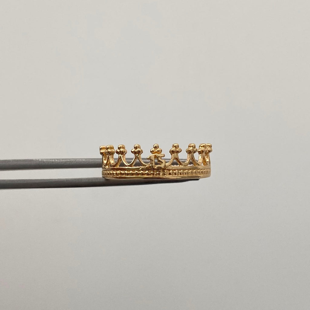Anillo 15 Corona Oro amarillo 18k / Talla 7 / 1,65 Gr