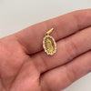 Dije Virgen de Guadalupe Casting Blanco Oro amarillo 18k 1,3 Gr / 9,3 mm / 2 Cm