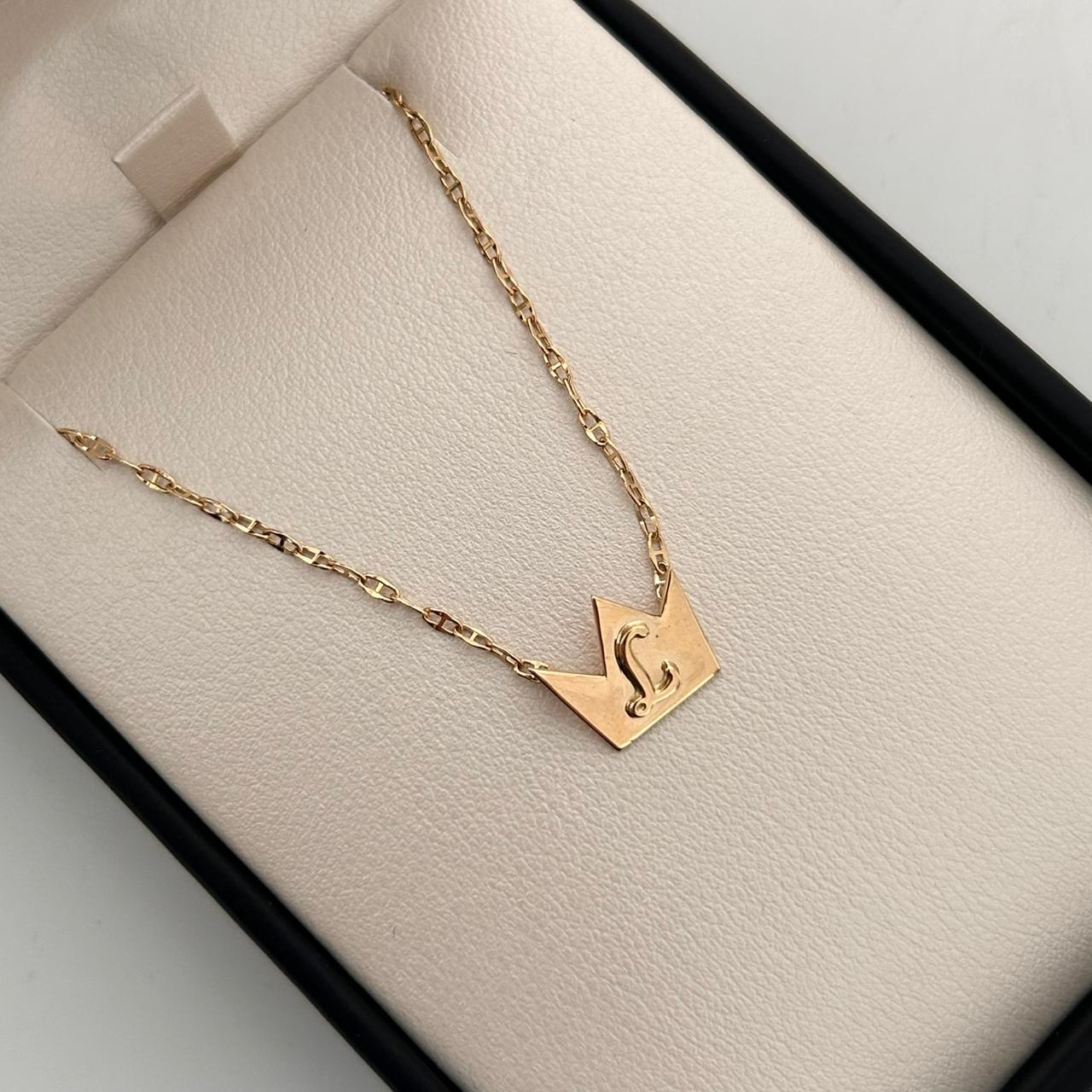 Cadena It Escalera + dije personalizado (por fabricacion) Oro amarillo 18k 2,7 Gr / 2,3 mm / 45 Cm