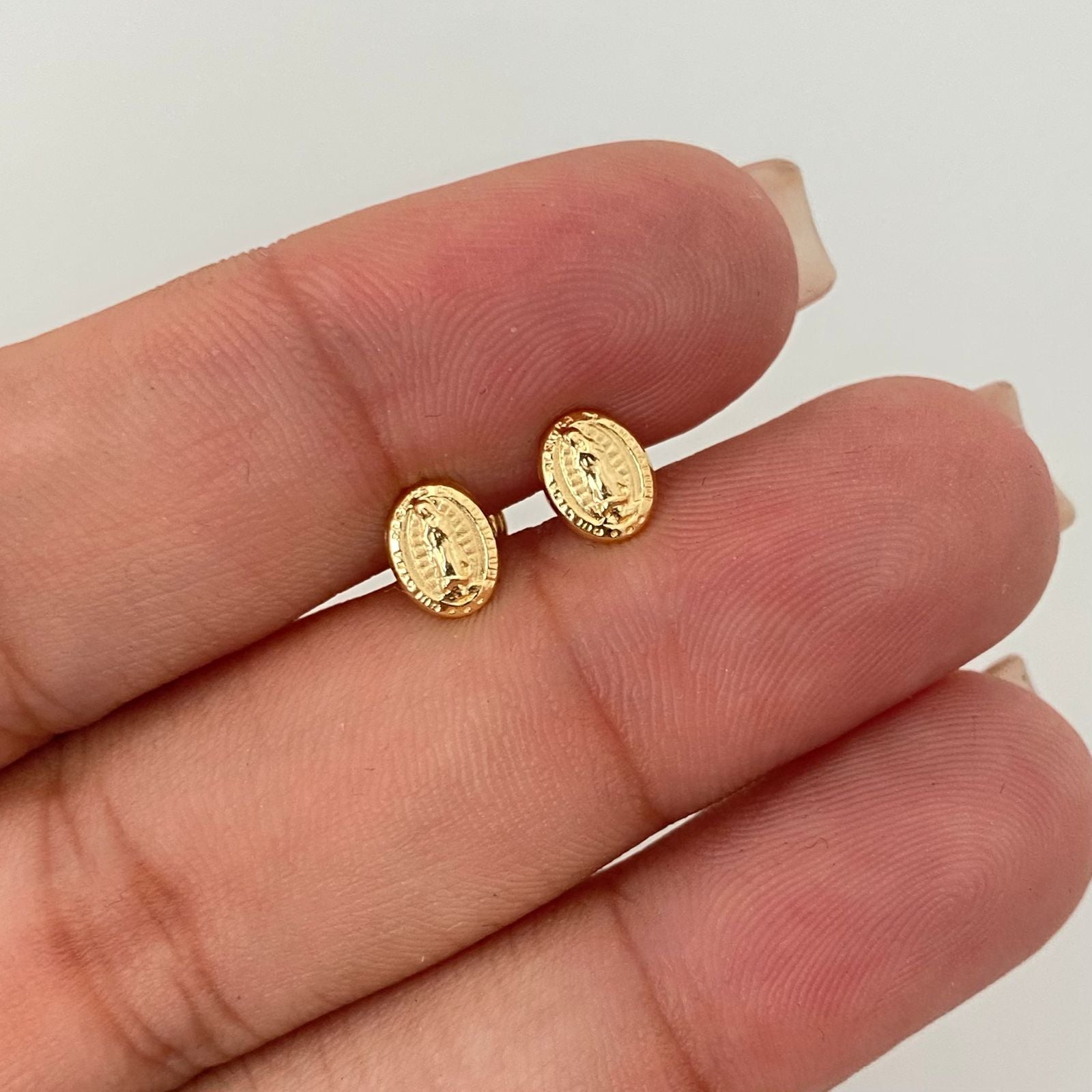 Topos virgen guadalupe troquel Oro amarillo 18k 0,55 Gr / 5 mm