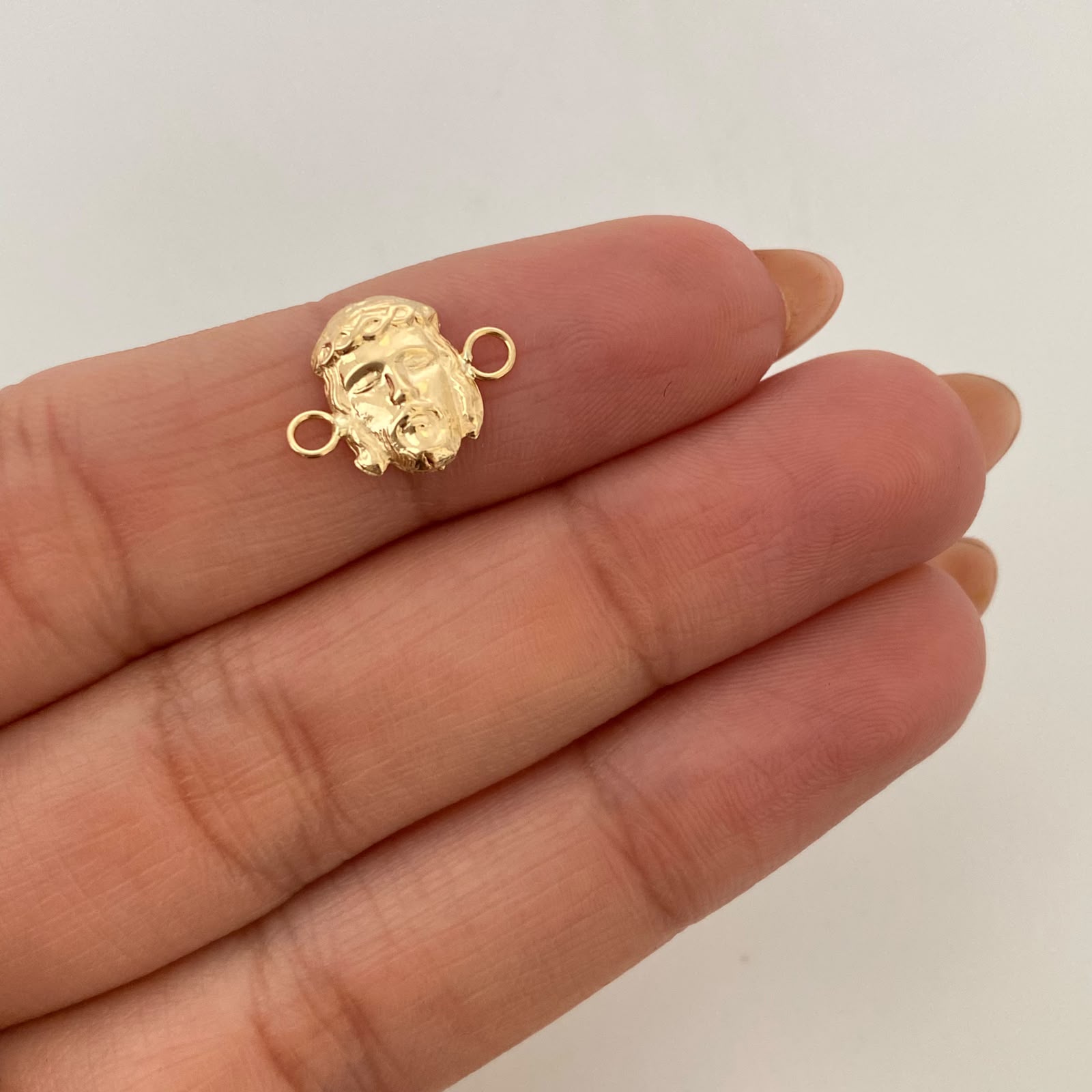 Herraje Rostro Oro amarillo 18k 0,45 Gr / 1,5 Cm