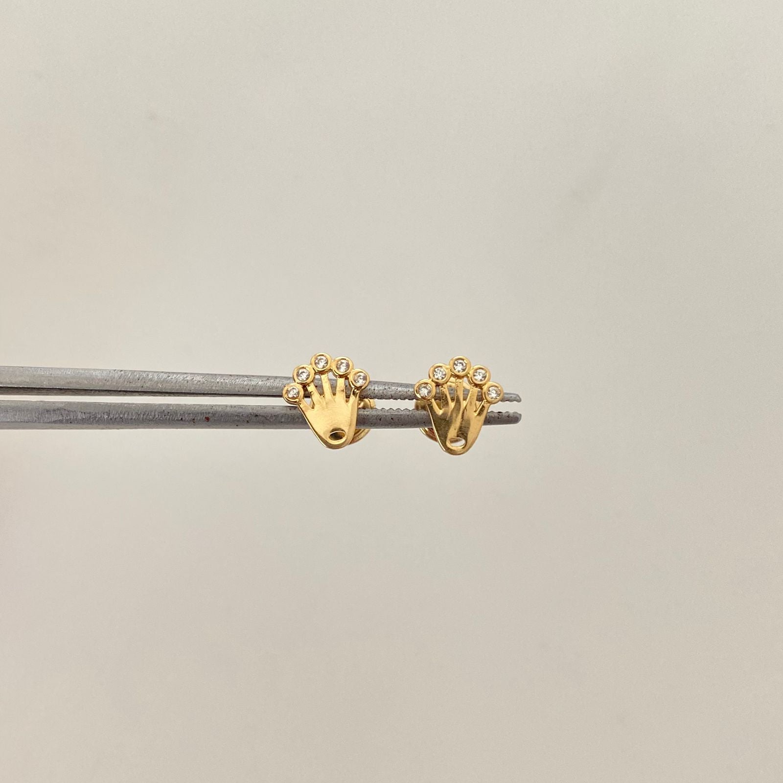 Topos corona puntas circones Oro amarillo 18k 1,0 Gr / 6,8 mm