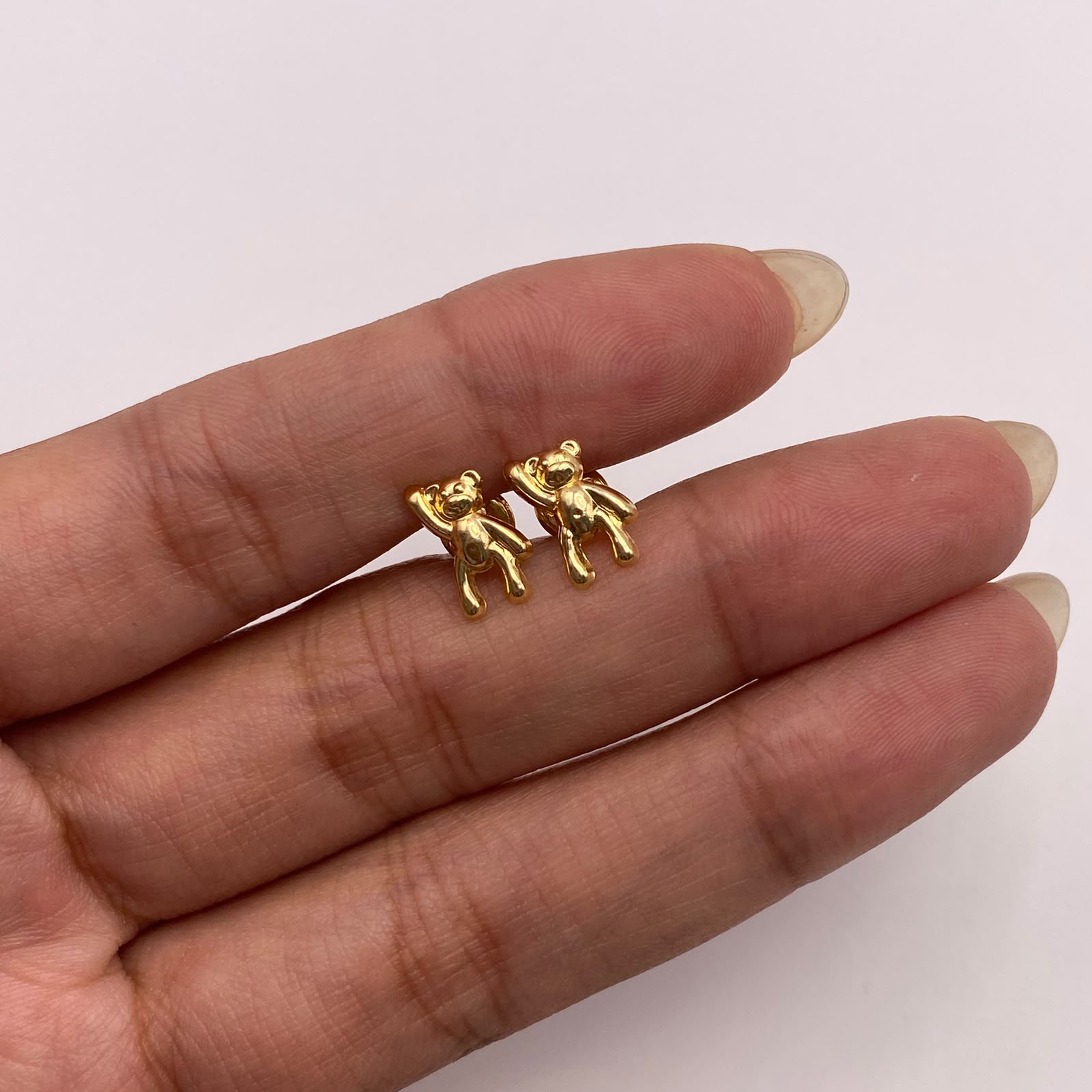 Topos oso mano alzada Oro amarillo 18k 0,75 Gr / 7,38 mm