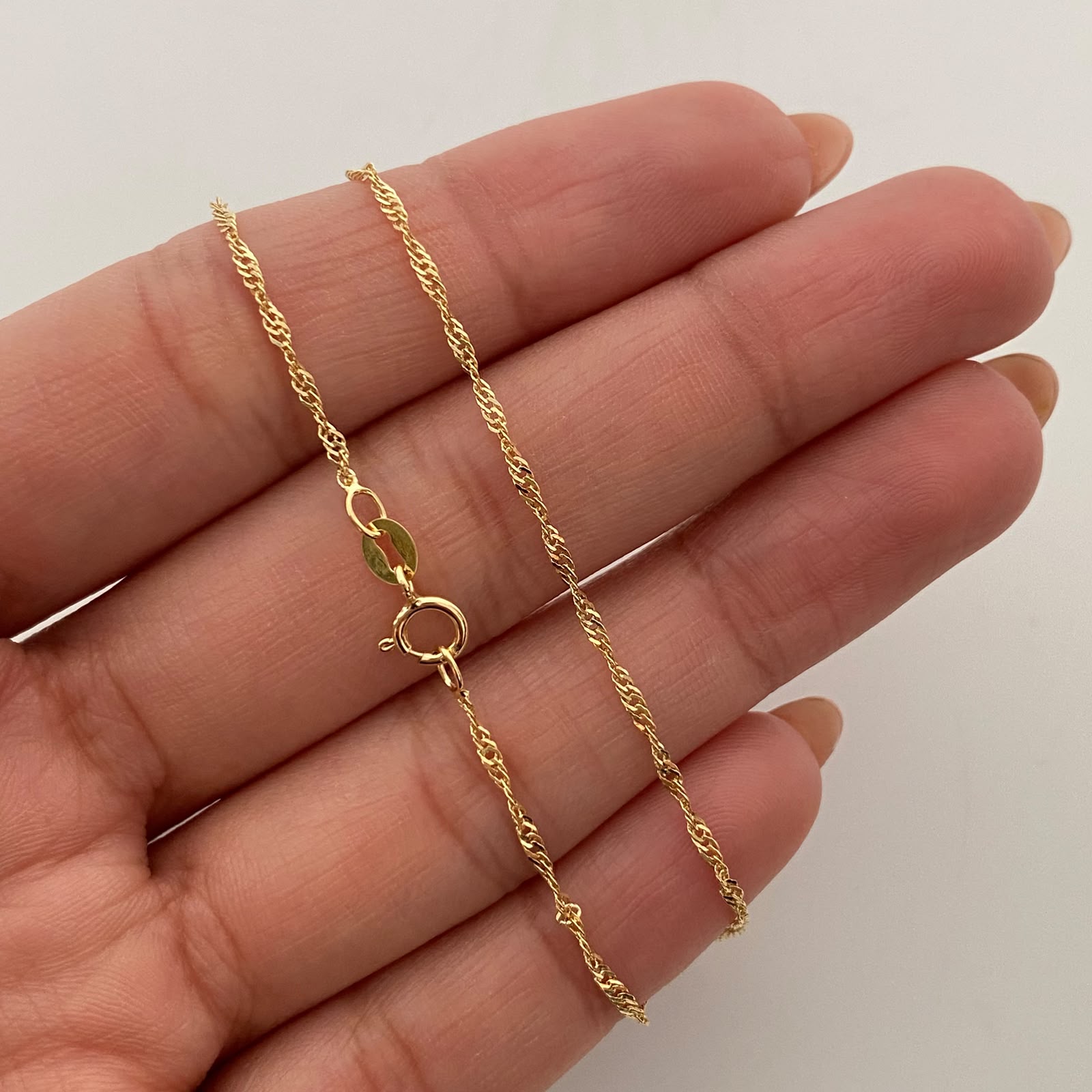 Cadena It Singapur Oro amarillo 18k +1 / 1,9 Gr / 1,4 mm / 50 Cm