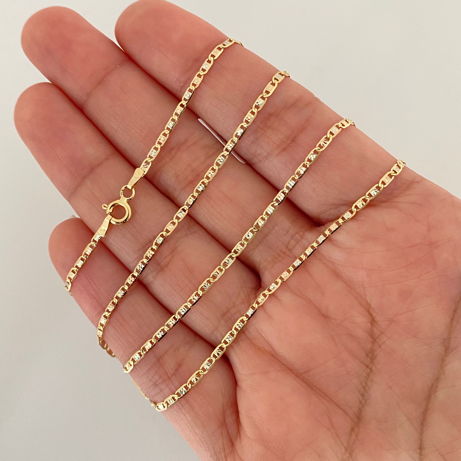 Cadena It plana Tres oros 18k 2,55 Gr / 1,65 mm / 50 Cm