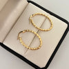 Candonga ovalada diamantada  Oro amarillo 18k 1,85 Gr / 3 Cm