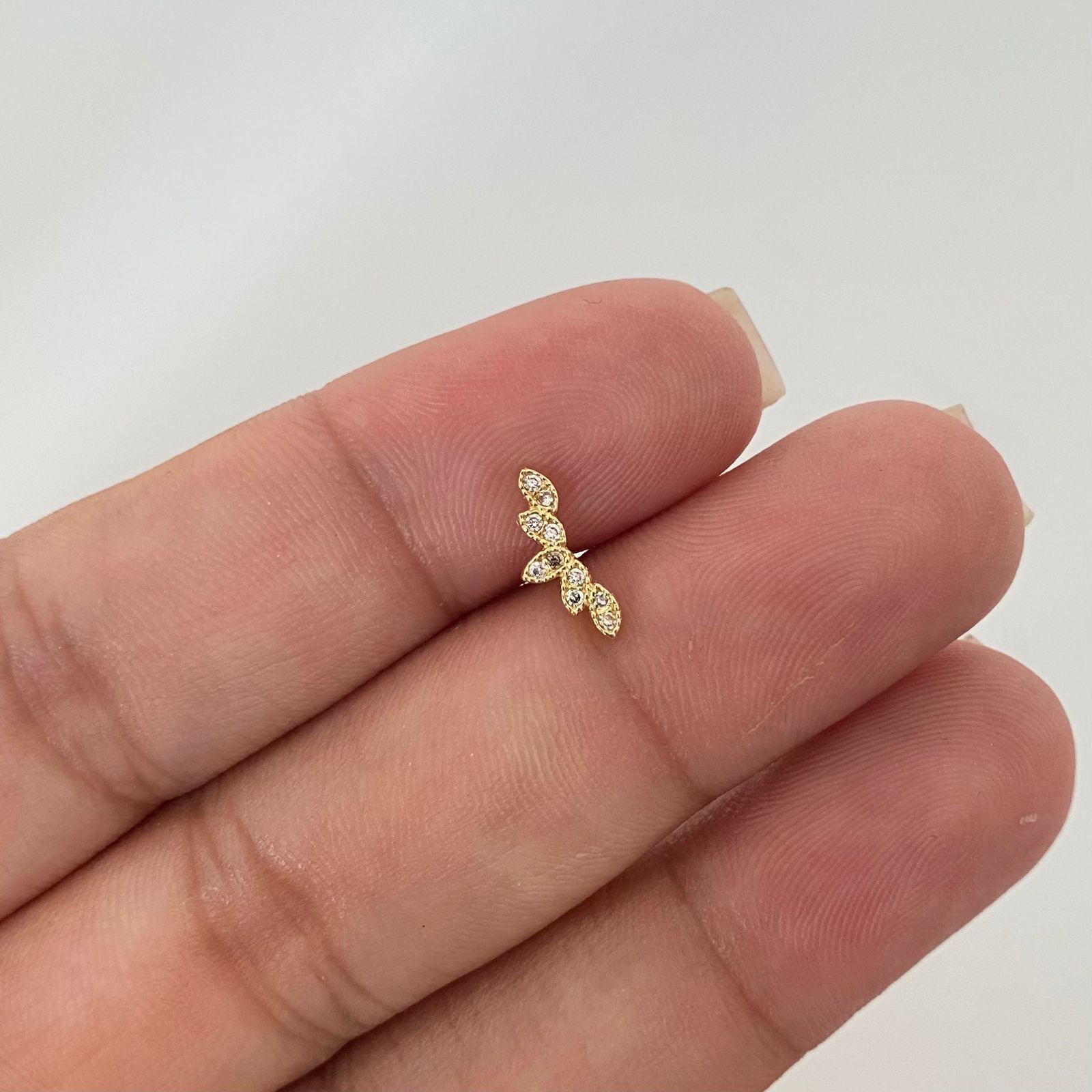 Piercing fila tipo corona casting (joya ) Oro amarillo 18k 0,65 Gr