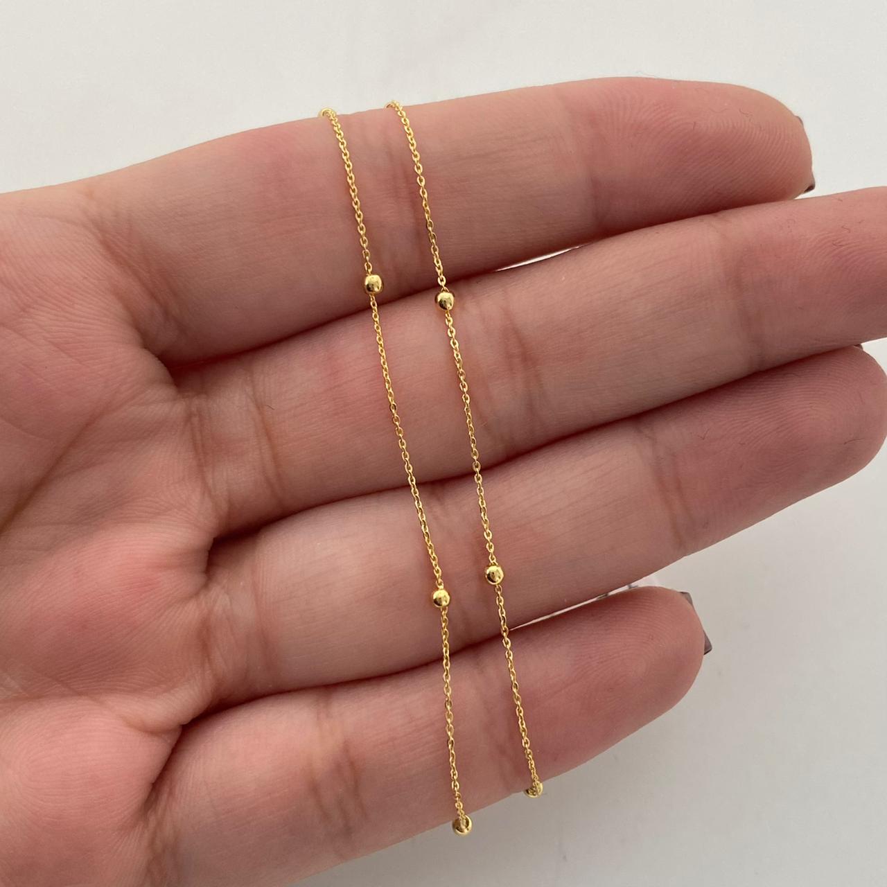 Cadena It Lluvia Oro amarillo 18k +1 / 1,65 Gr / 0,5 mm / 50 Cm
