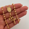 Rosario Virgen Milagrosa Casting Oro amarillo 18k 12,70 Gr / 4 mm / 50 Cm Broche 0,40
