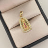 Dije virgen guadalupe borde casting  Oro amarillo 18k 2,4 Gr / 2,5 Cm