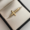 Herraje Cruz Tubular Oro amarillo 18k 0,5 Gr / 2,5 Cm