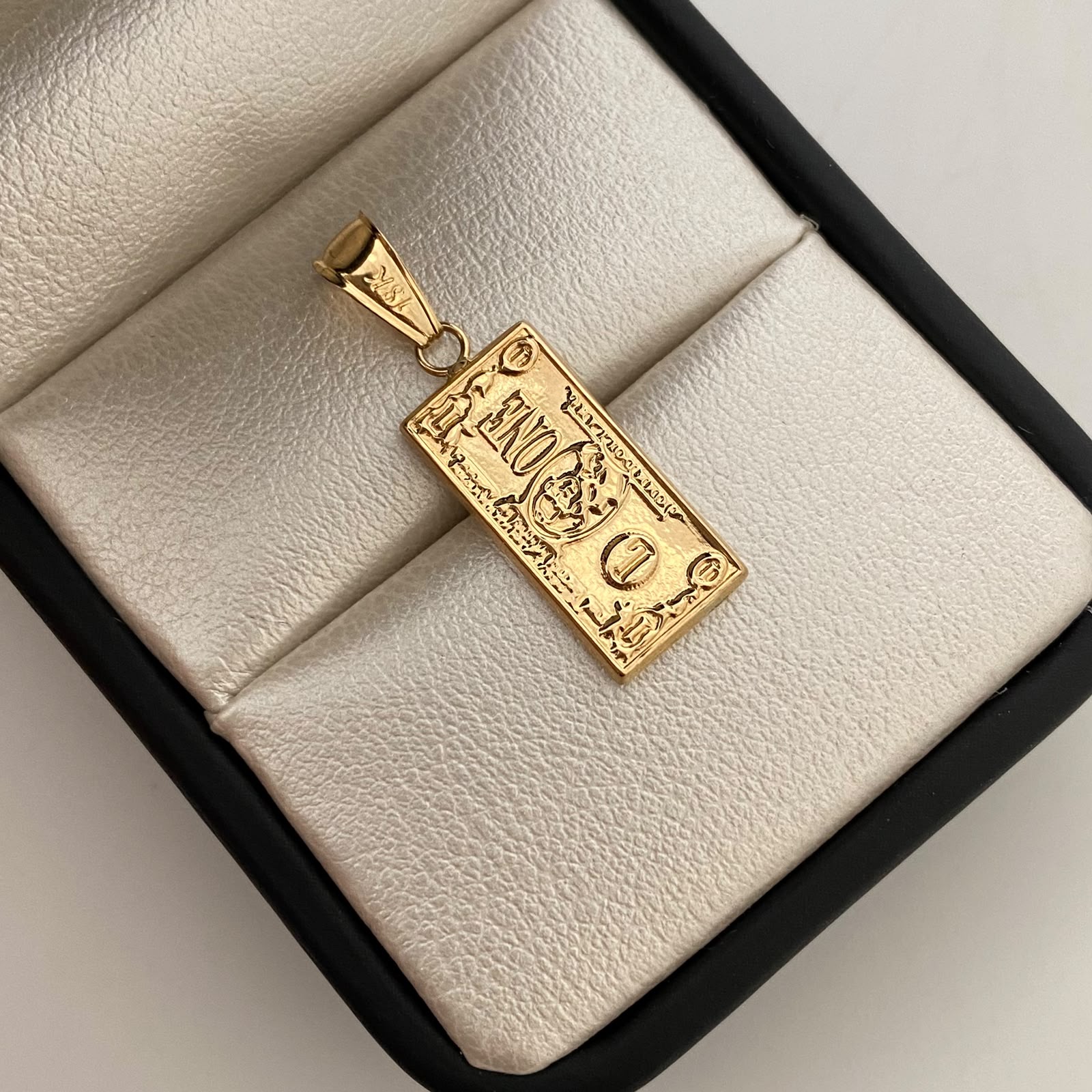 Dije Dolar Oro amarillo 18k 1,15 Gr / 9,3 mm / 2,8 Cm