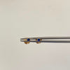 Topos Circon Azul oscuro Oro amarillo 18k 0,35 Gr / 3 mm