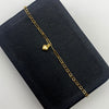Tobillera It cajón dije corazón aro seguido Oro amarillo 18k +2 / 2,35 Gr / 2,5 mm / 25 Cm