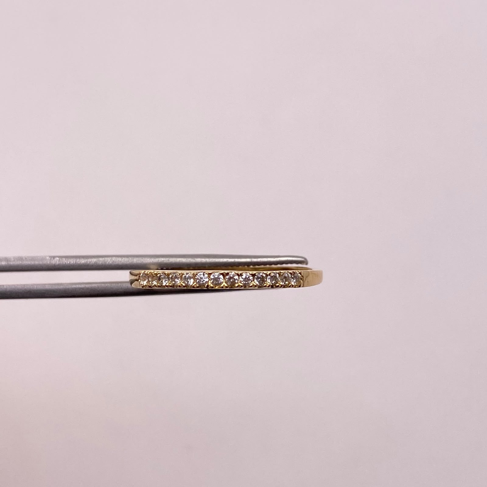 Anillo Churumbela blanca Oro amarillo 18k / Talla 8 / 1,44 Gr / 1,2 mm