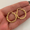 Candonga Entorchada Oro amarillo 18k 2,15 Gr / 2,4 Cm